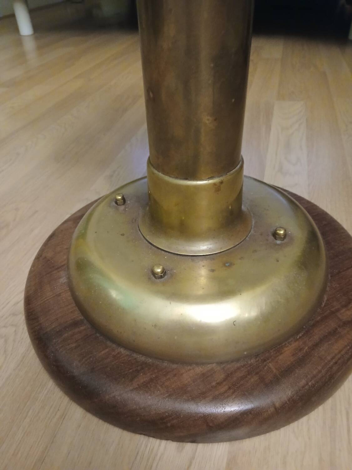 Solid teak and marine copper stool