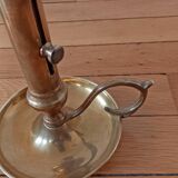 Old Candlestick Mounted Drop Candlestick in Copper or Brass