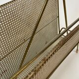 Vintage magazine rack 60s brass design