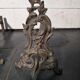 Pair of Louis XV style bronze andirons