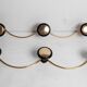 Pair of coat racks 3 hooks 1960 brass and plastic