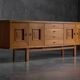 Buffet brutaliste en chêne, Belgique, années 1960