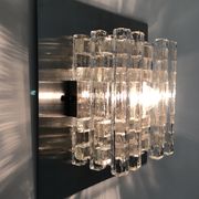 Murano glass wall lamp by albano poli for poliarte, italy 70s