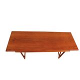 Table basse modèle 32 en teck à pieds en V par Ewbach pour møbelfabrikken toften, Danemark, 1960
