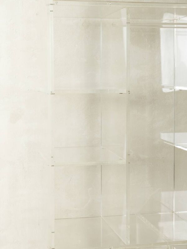 Garde-robe en acrylique, pièce unique, années 1980