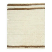 Vintage Turkish Hand-Knotted Wool Cotton Beige Kilim Area Rug 131x168