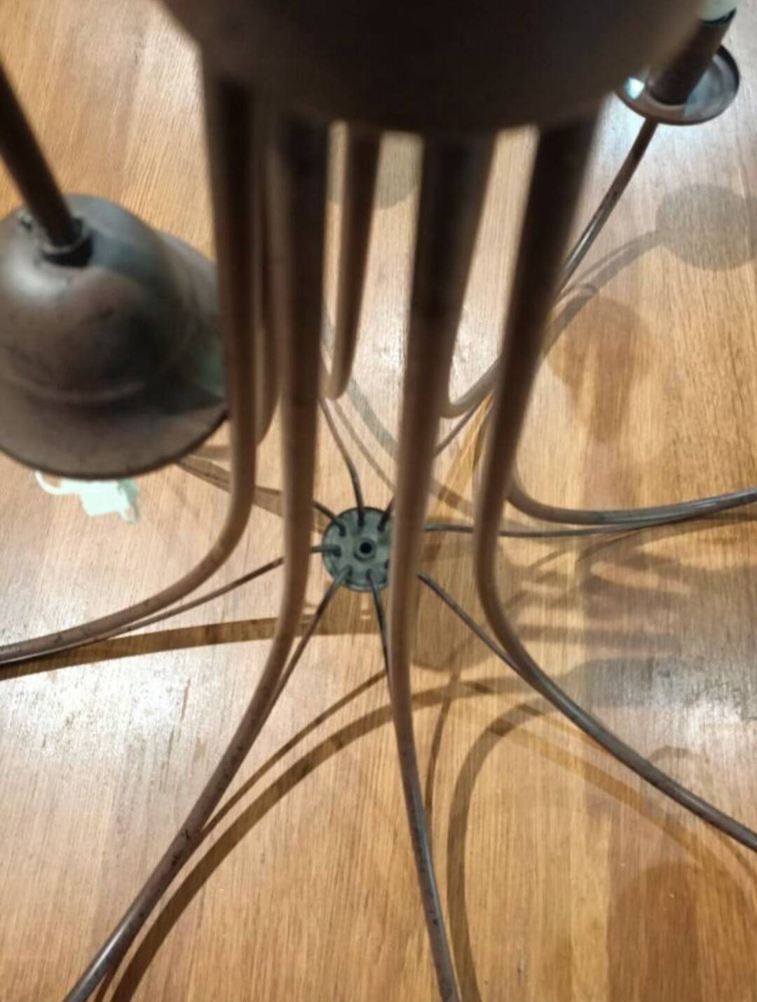 Lustre en métal marron