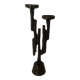 Brutalist cast iron candelabra candle holder Germany