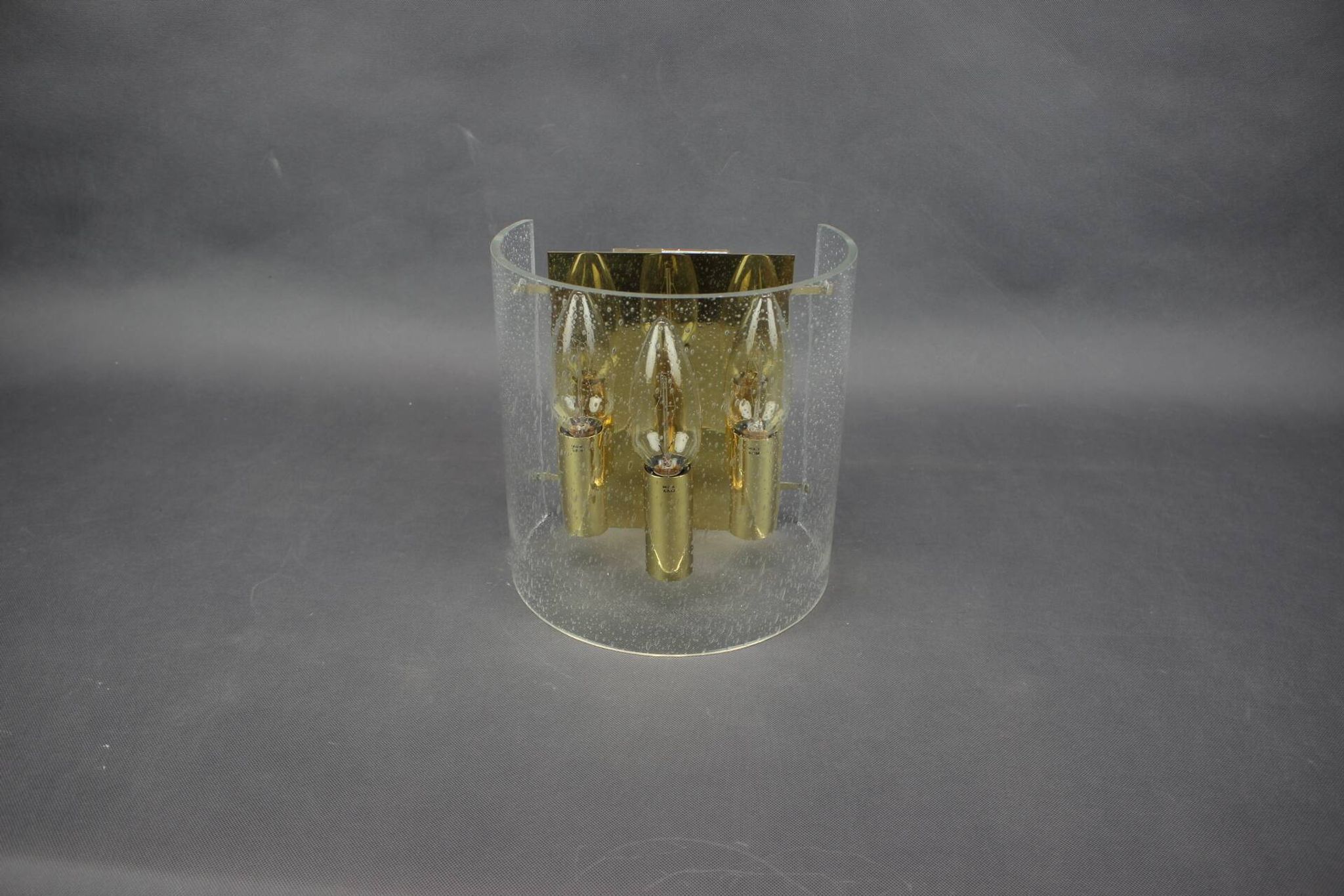 1970s Brass and Bubble Glass Wall Lamp, Germany