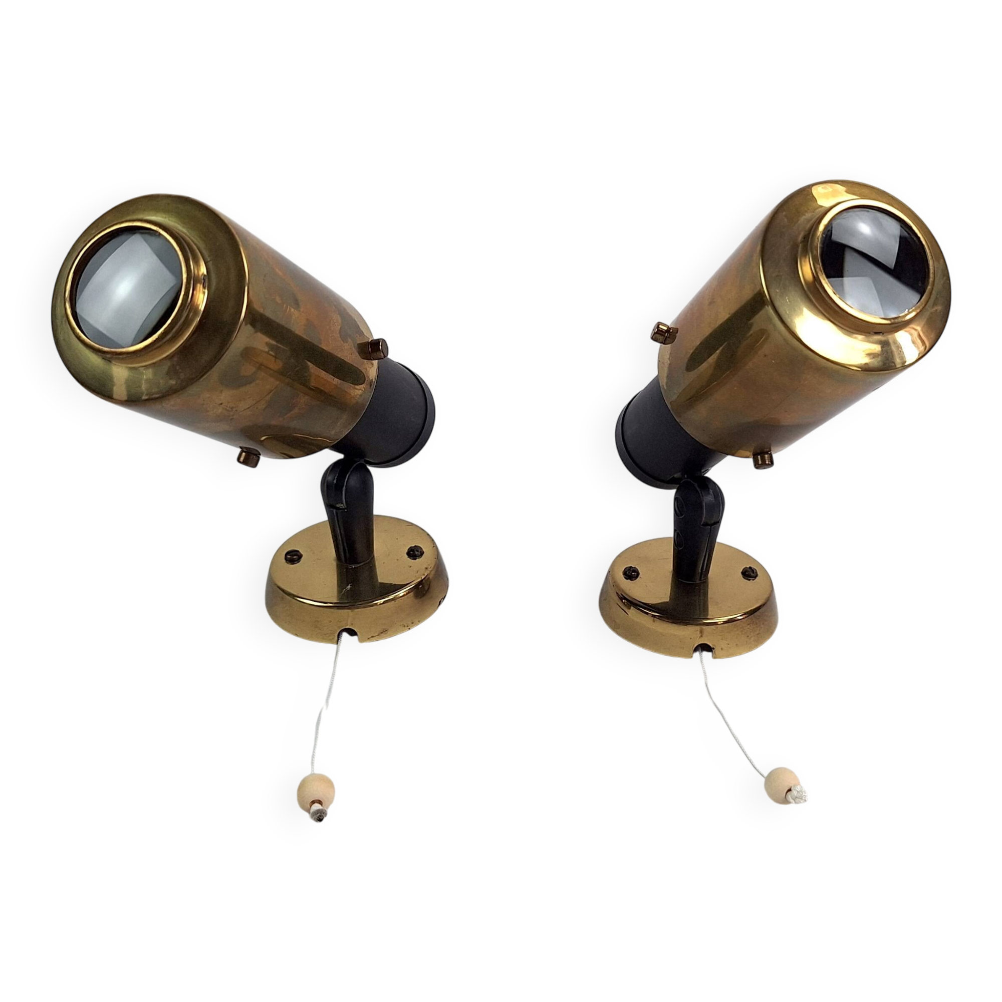 Pair of adjustable Zodiac wall lights, 1960