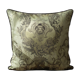 Neoclassical Medusa Medallion Cushion, Black Piped Jacquard Pillow Cover