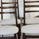 Suite 4 chaises Teck par Wilkhan pour Georg Leowald  Allemagne 1960