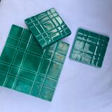 Art deco green underside and 2 bottle bottoms