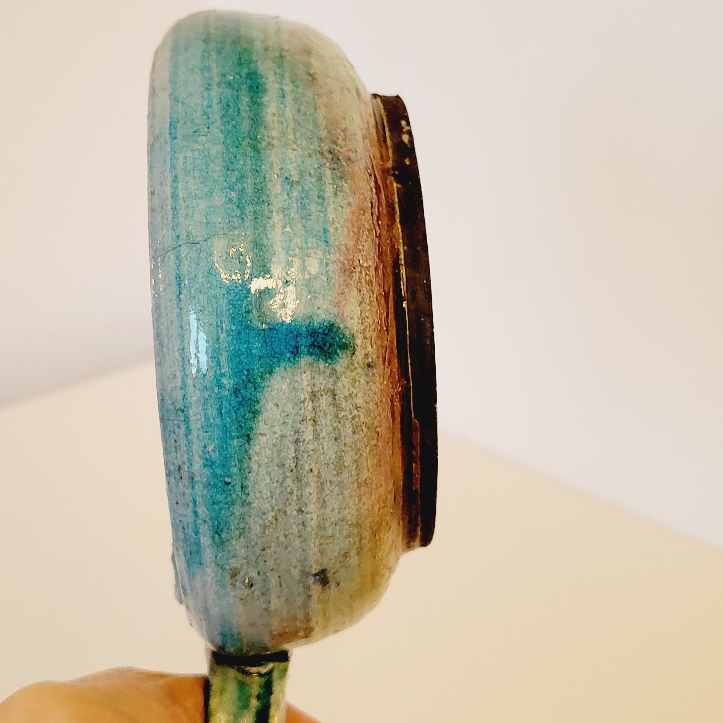 Pique flowers or pikes blue ceramic candles