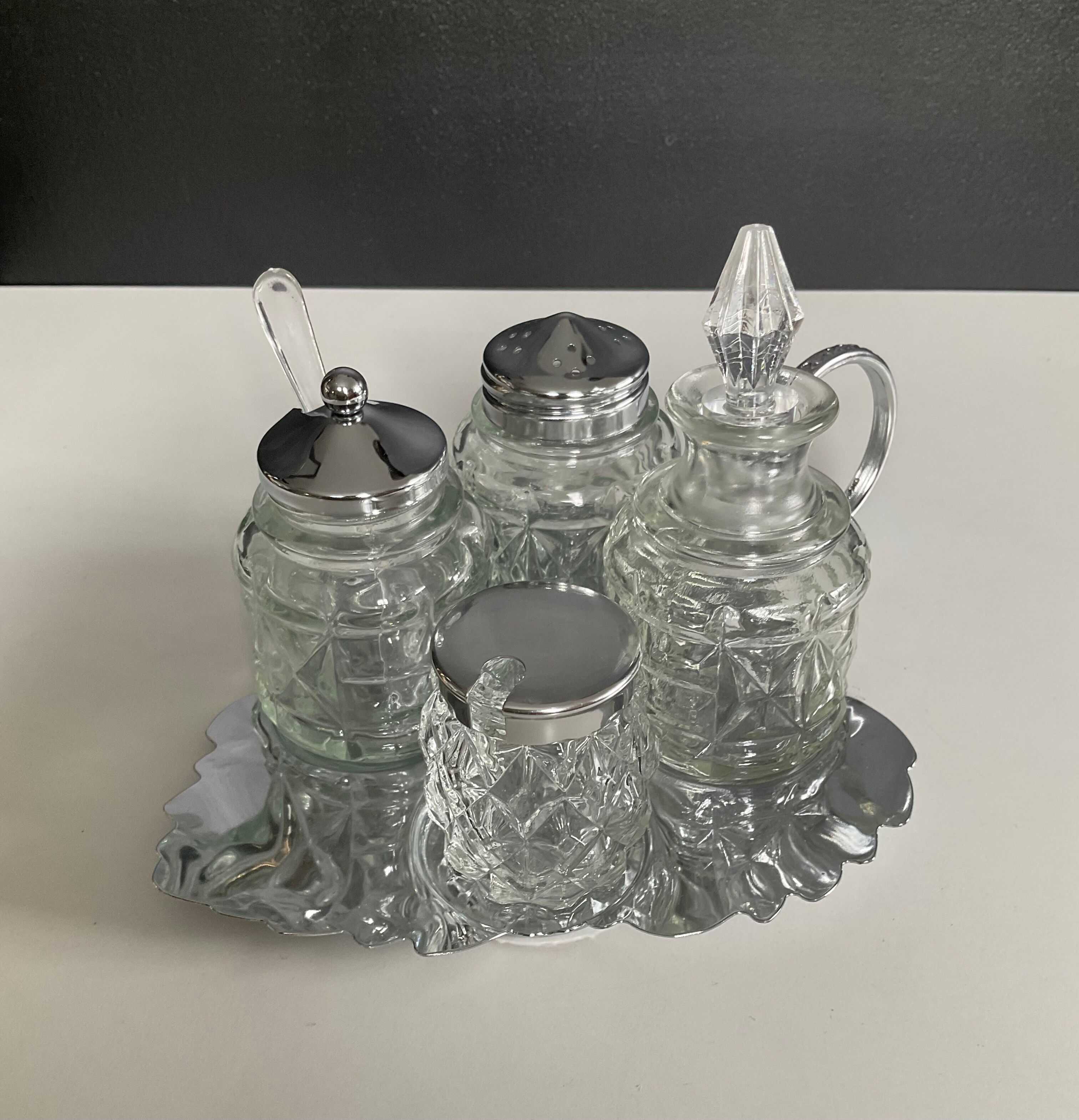 Set à condiments vintage années 70-80