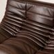 Set 2 canapés 2 places  michel ducaroy / ligne roset cuir marron