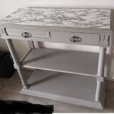 Painted console serving table.