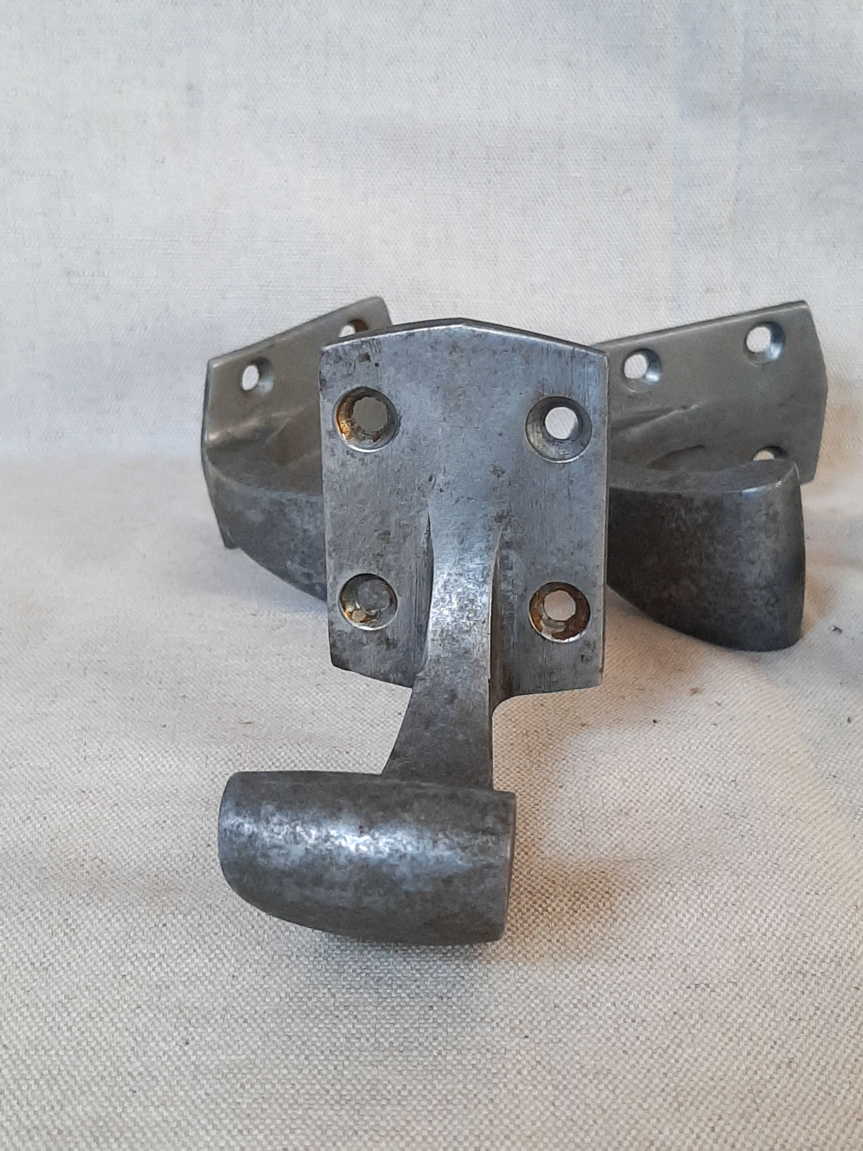 Vintage cast aluminium wall hooks