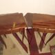 Pair of small boat cabin bedside tables / Small smoker's furniture.