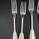 6 vintage metal silver forks