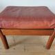 Pair of Dyrlund leather footrest 60s leather