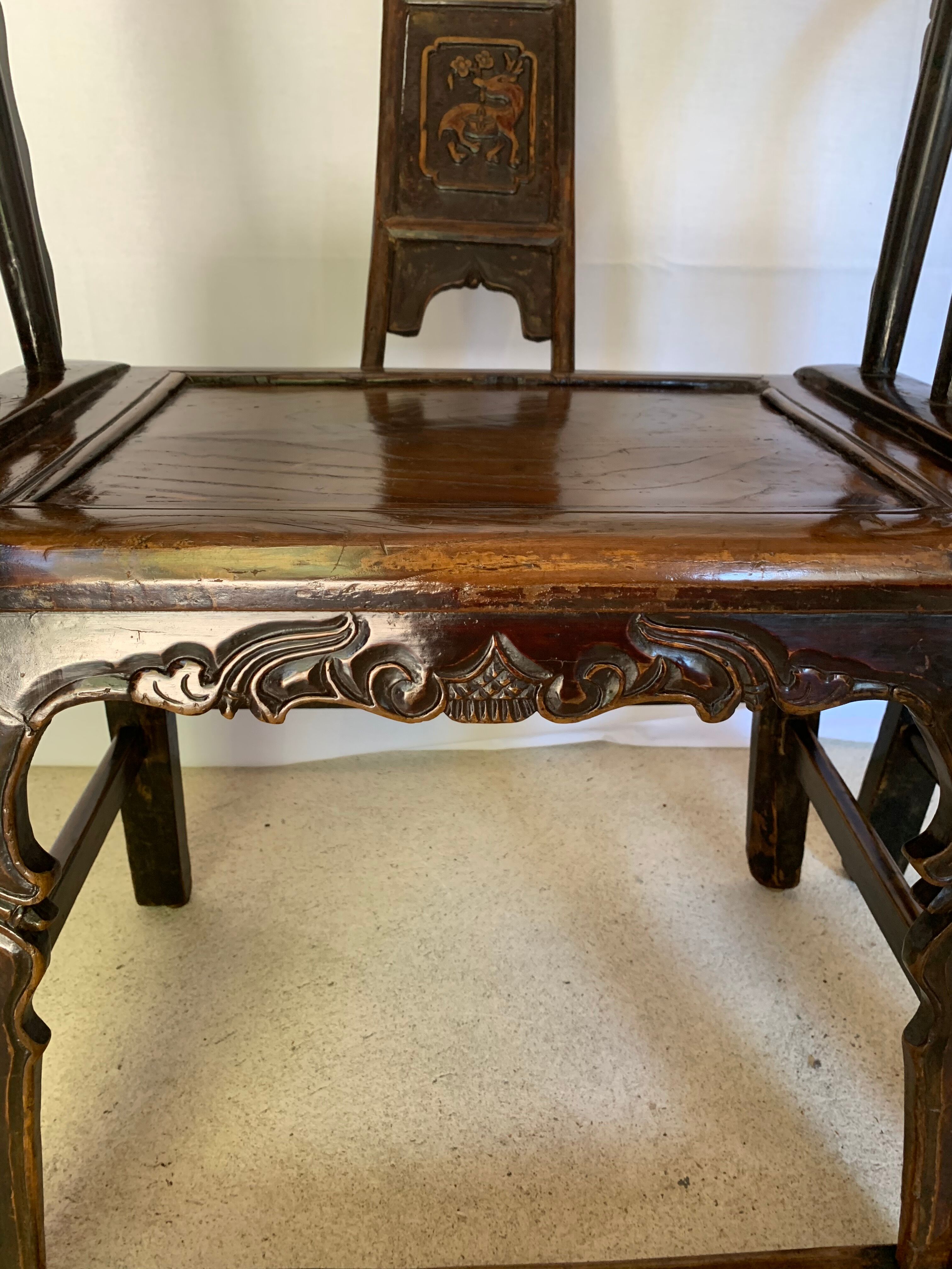 Pair of Chinese armchairs