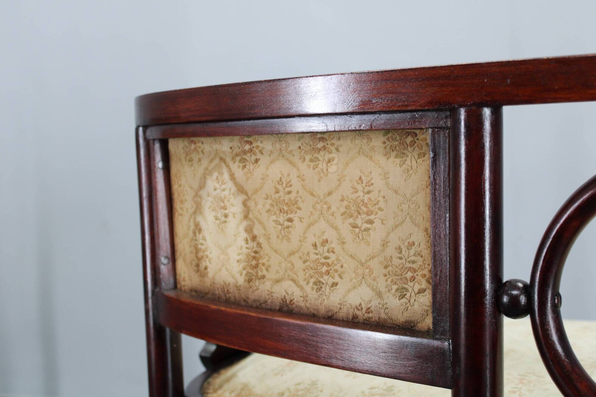 Josef Hoffmann Variation of Art Nouveau "Fledermaus" sofa by Fischel