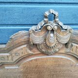 Antique headboard in solid oak