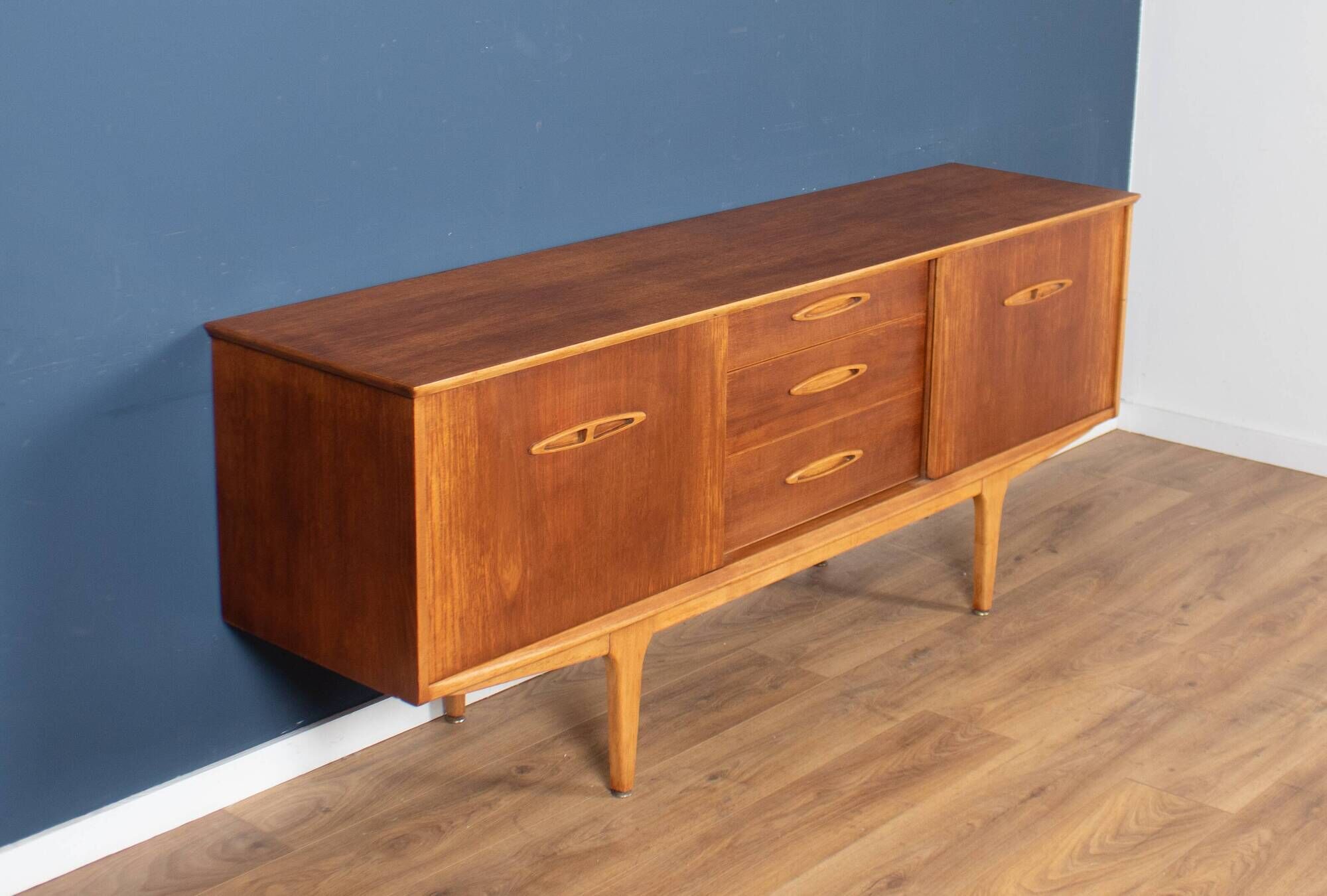 Long 1960s Teak Jentiuqe Mid Century Sideboard