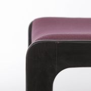 1 of 6 Vintage German Dining Chair, 1950s–1960s, Black Beechwood, Pastel