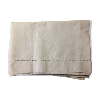 Drap toile d'armentières -59- broderie jour de 1 cm  2 m 20 x 2 m 80 m