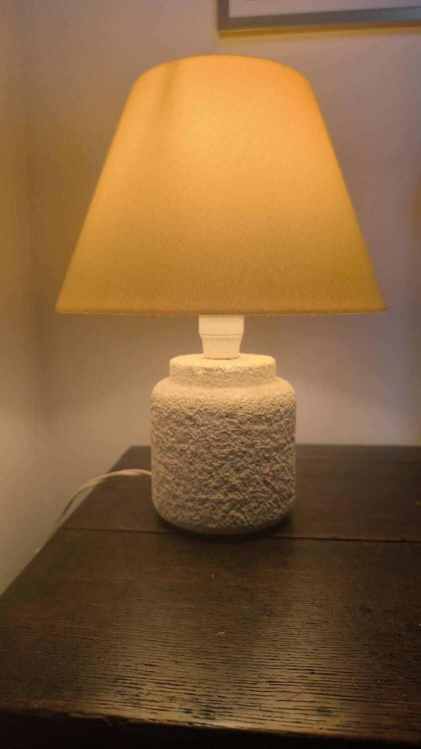 Small French lamp from the 1960s carved in stone