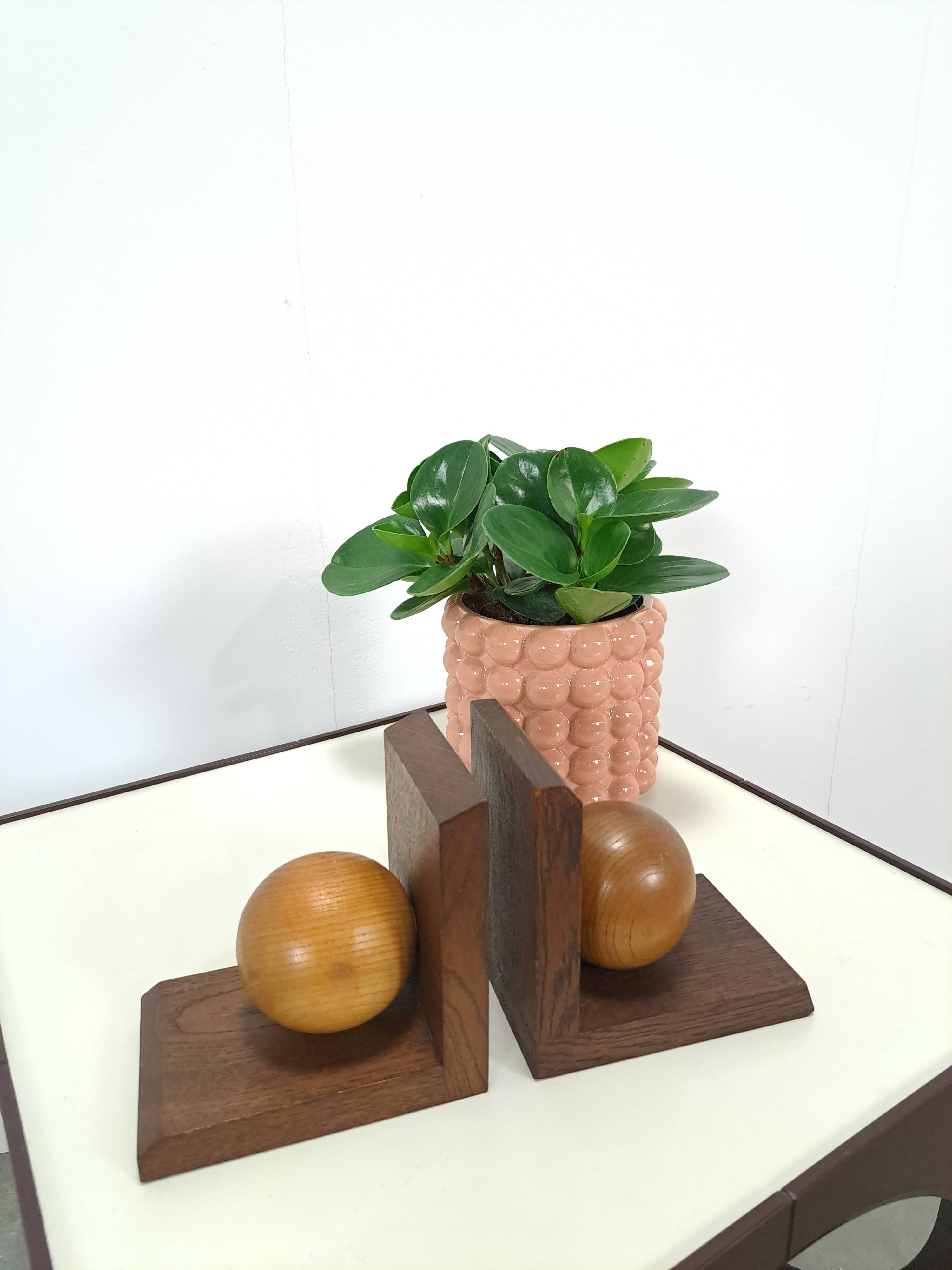 Vintage vieux houten boekensteun