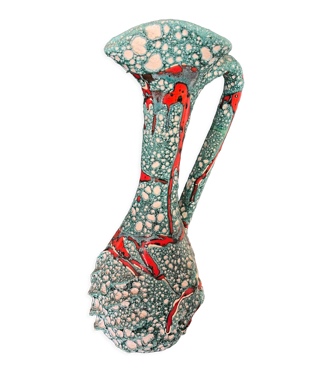 Vase Vallauris fat lava