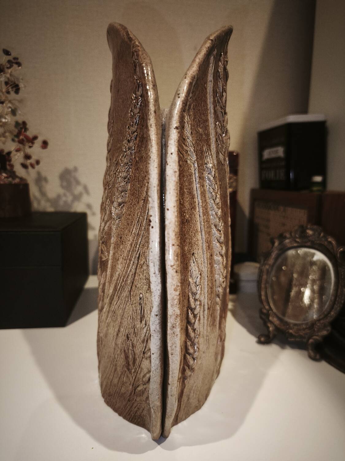 Stoneware vase signed Bodin – French artisanal ceramics (1960s)