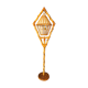 Lampadaire vintage Louis Sognot en rotin et bambou années 50 60