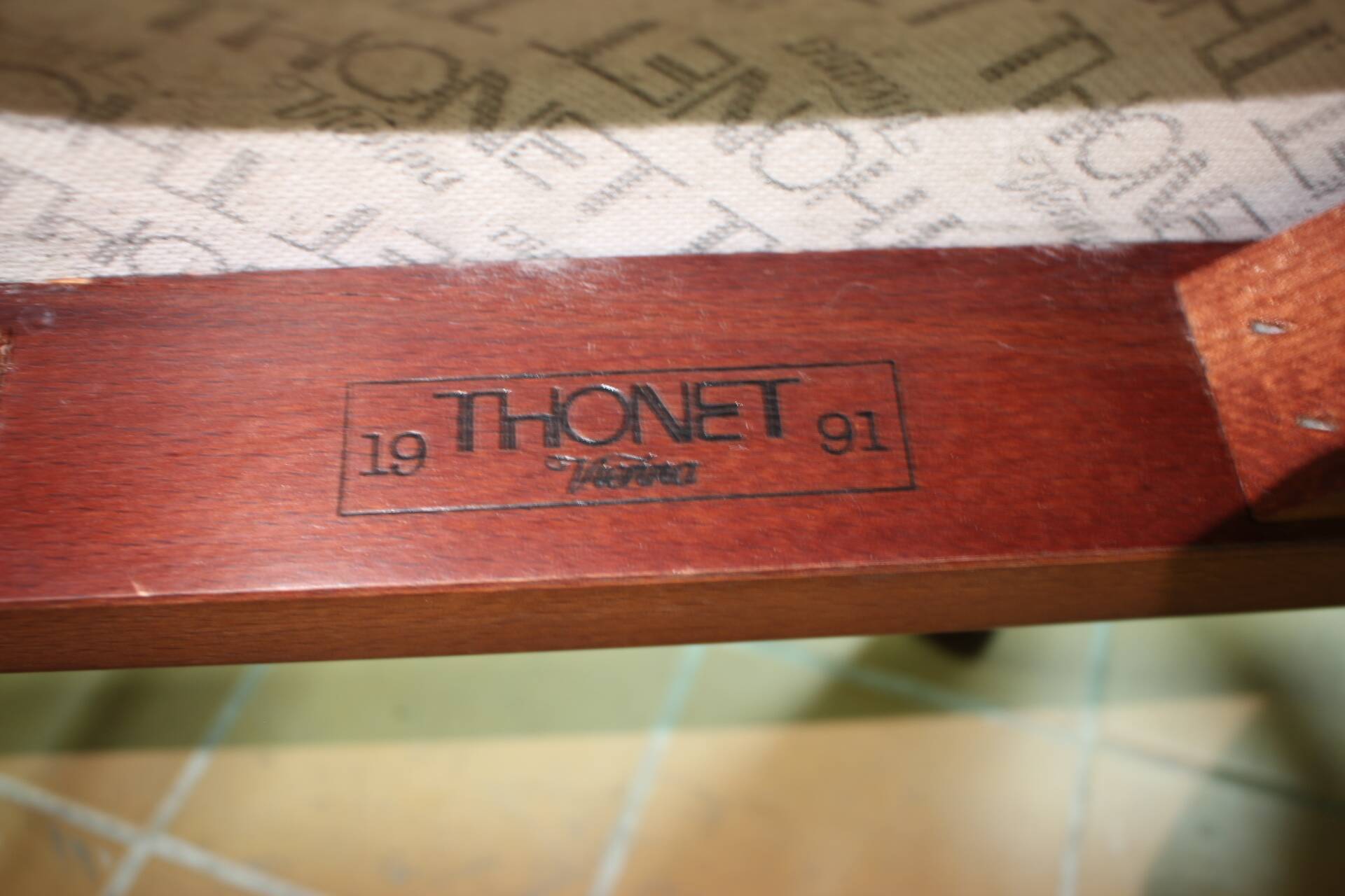 Set of six Thonet armchairs in bent wood, Vienna, Austria, 1991