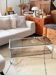 Table Basse Vintage Chrome & Verre Fumé (Style Belgo Chrom)
