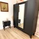 Art Deco wardrobe painted in black