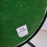 Lampe tafel vintage Star-Leuchten Köln (Allemagne de l'Ouest) chrome & fluweelrode kap