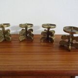 Italian Brutalist Candle Holders by Giuseppe Gallo for Gallo, 1960s, Set of 2