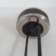 Minimalist tripod ashtray in black lacquered metal 50s 60s