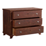 Ancienne commode rouge marron (vers 1920)