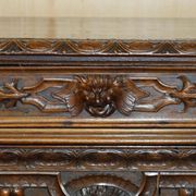 French walnut buffet sideboard, decorated, circa 1850.