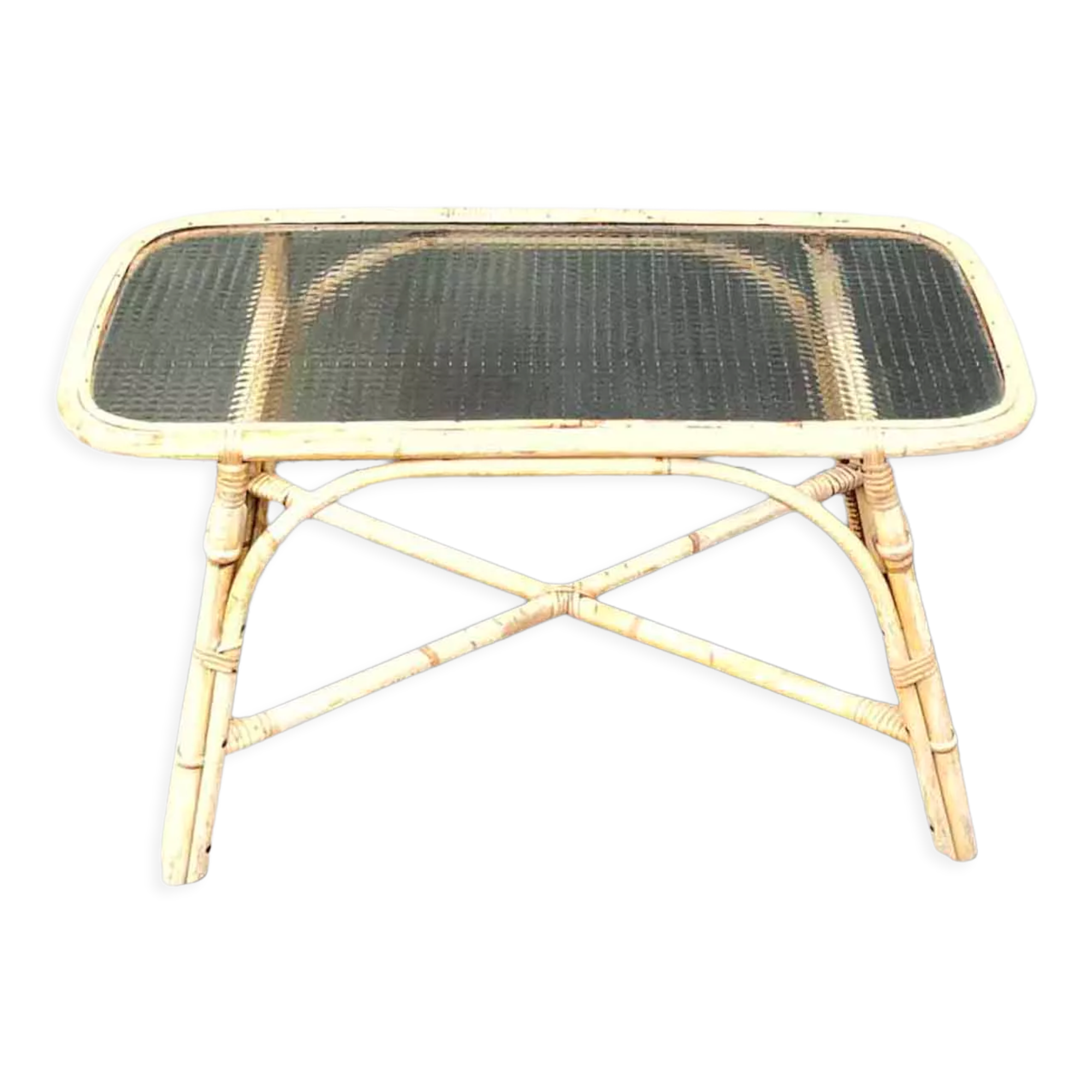 Vintage Bamboo Coffee Table
