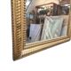 Miroir antique français à cadre doré en ondulation, fin des années 1800