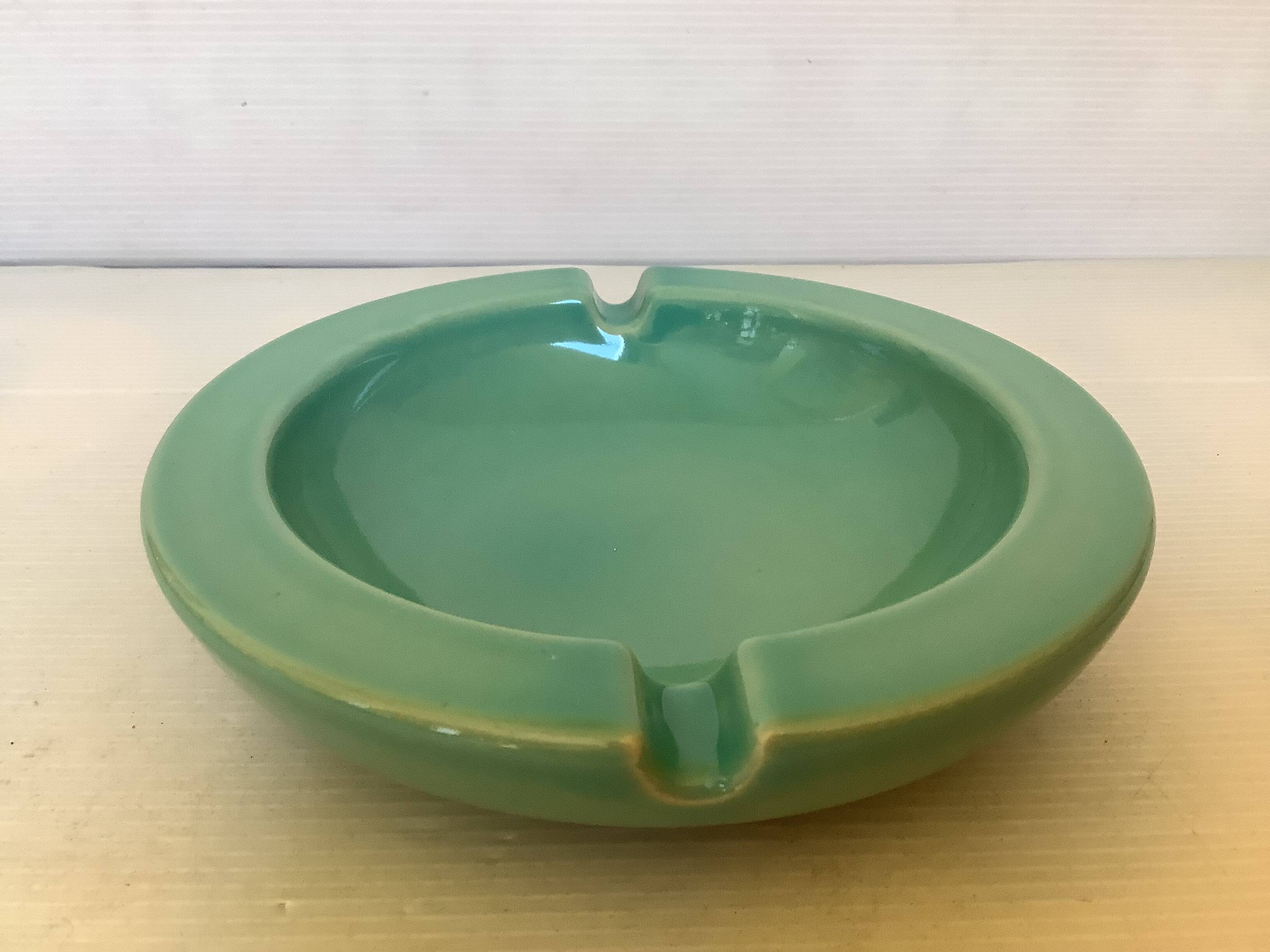 Celadon green ashtray emptier