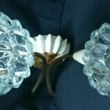 Sconce gold metal artichokes and glass