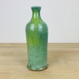 Blue ceramic bottle vase