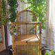 Vintage Spanish rattan and wicker bookshelves with lower door, 1970s.